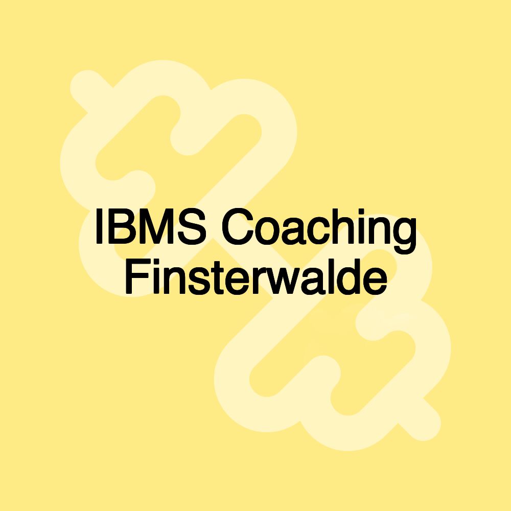 IBMS Coaching Finsterwalde