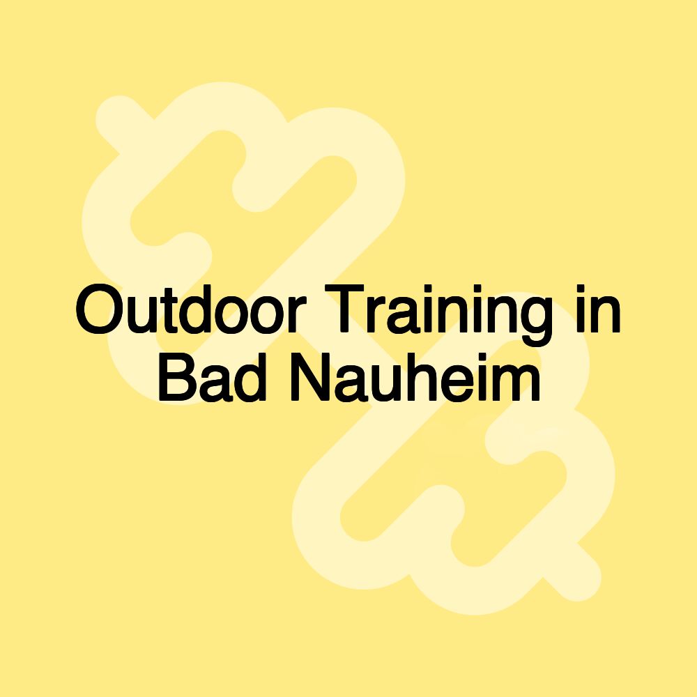 Outdoor Training in Bad Nauheim