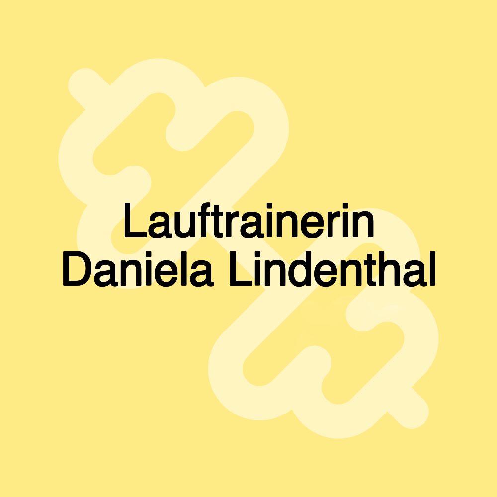 Lauftrainerin Daniela Lindenthal