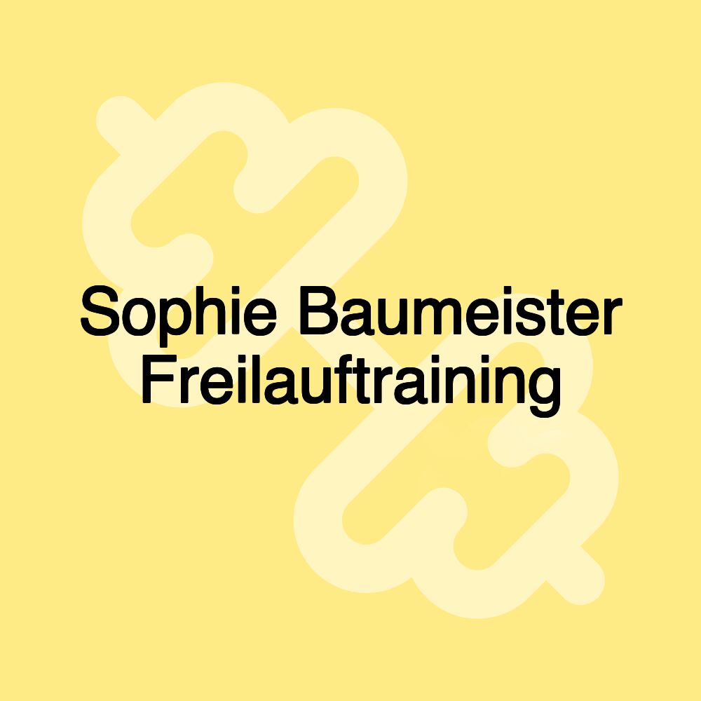 Sophie Baumeister Freilauftraining