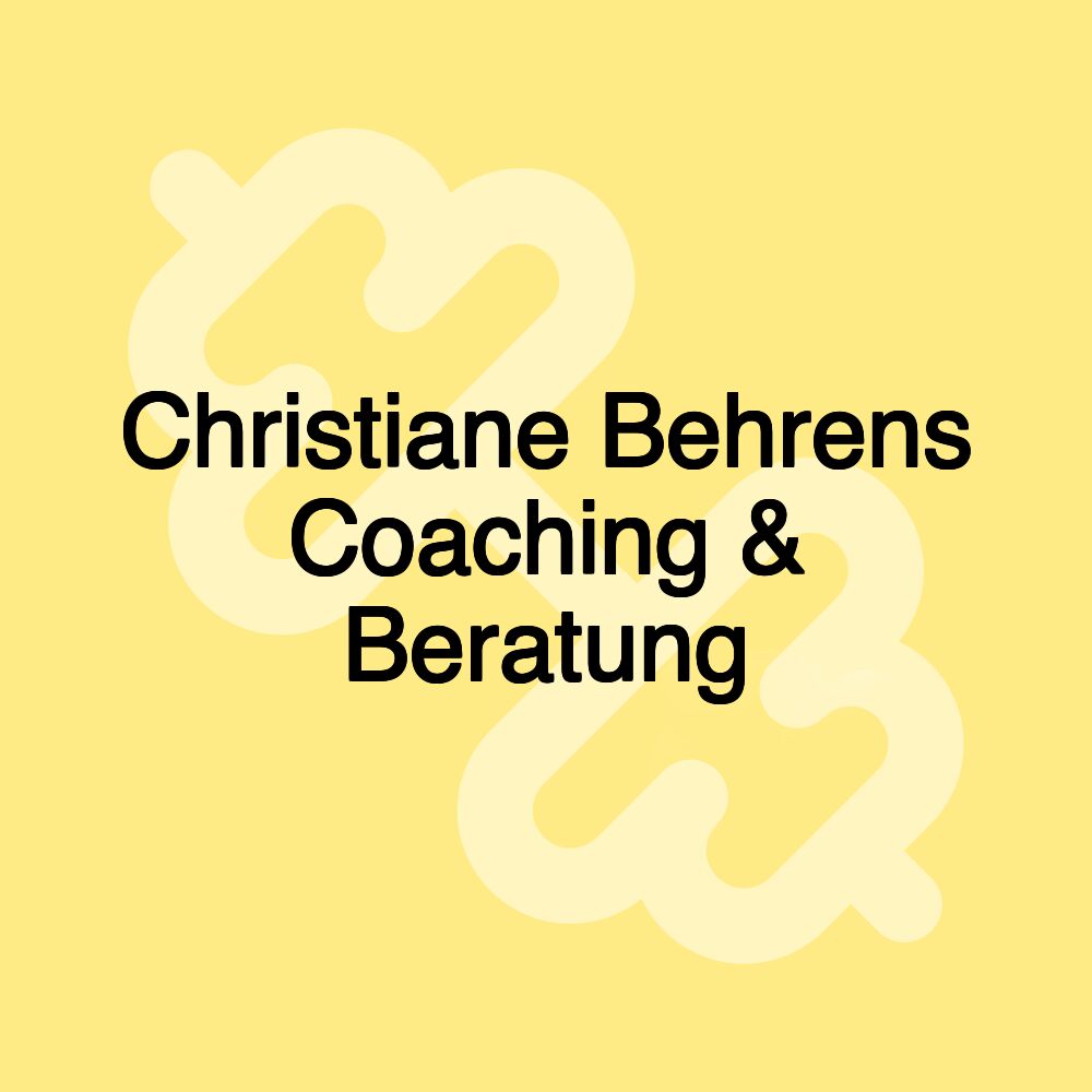 Christiane Behrens Coaching & Beratung