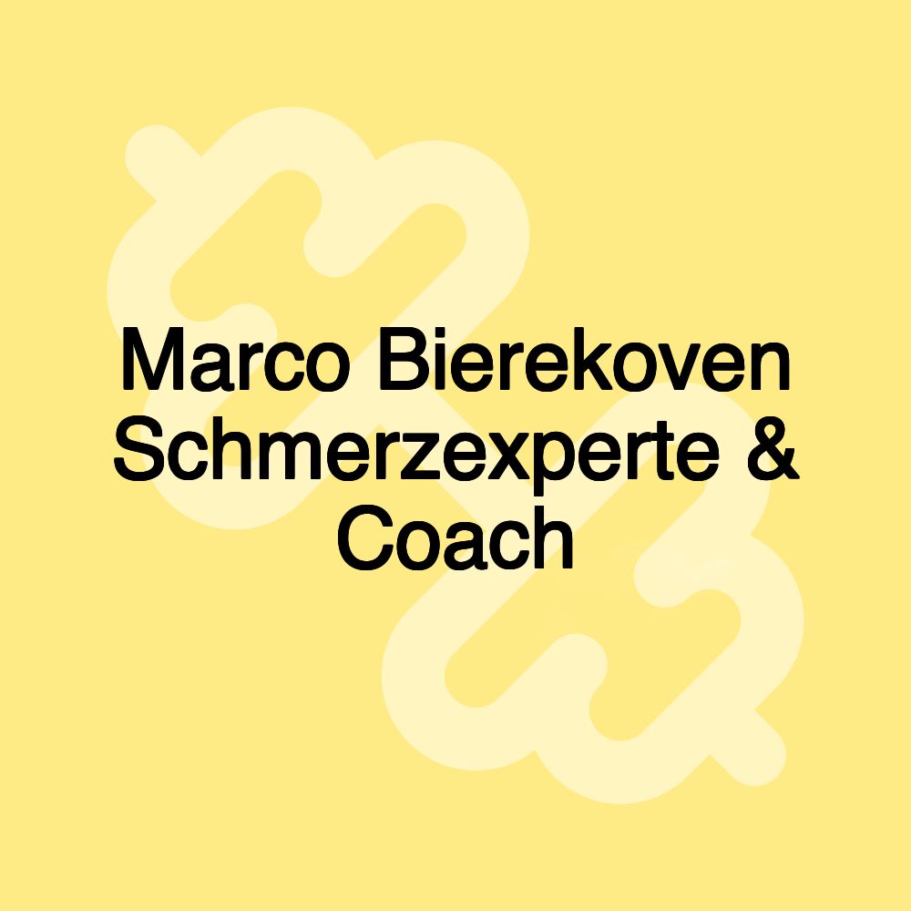 Marco Bierekoven Schmerzexperte & Coach