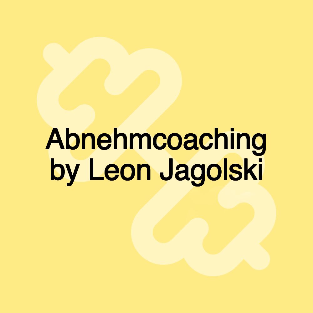 Abnehmcoaching by Leon Jagolski