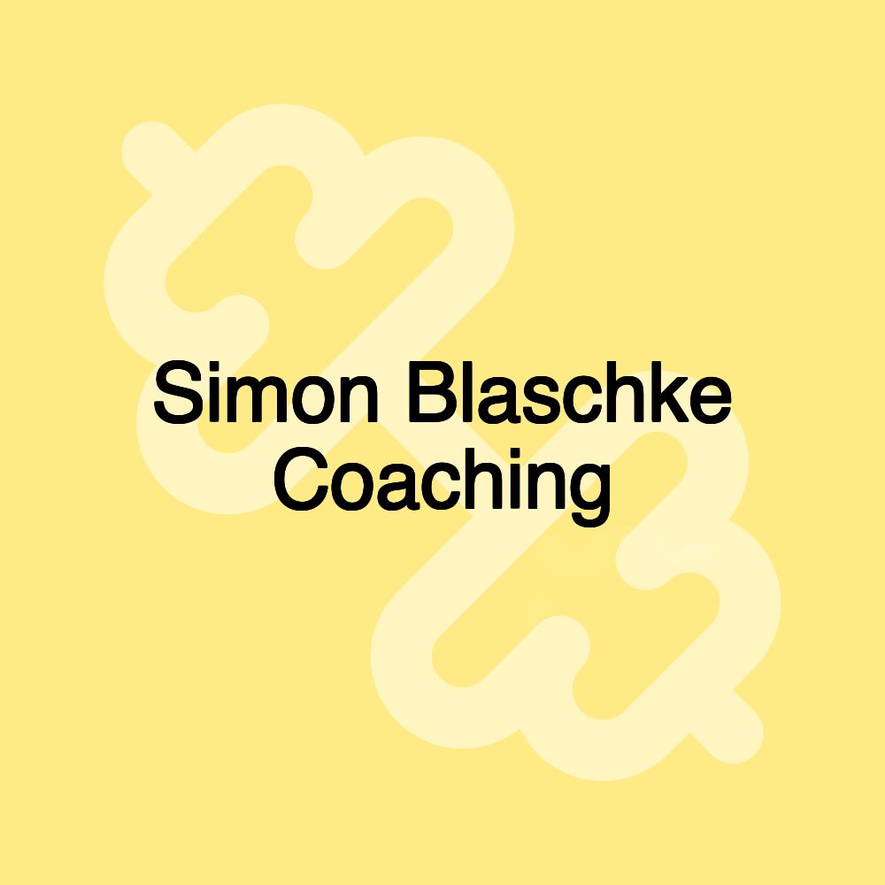 Simon Blaschke Coaching