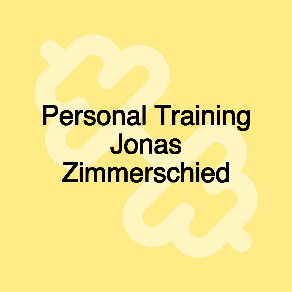 Personal Training Jonas Zimmerschied