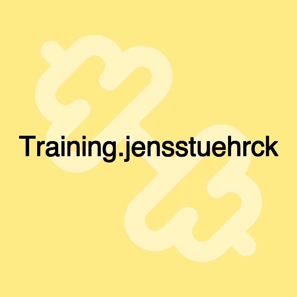 Training.jensstuehrck