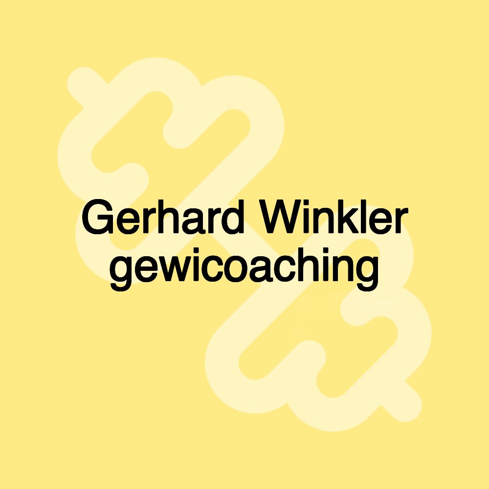 Gerhard Winkler gewicoaching