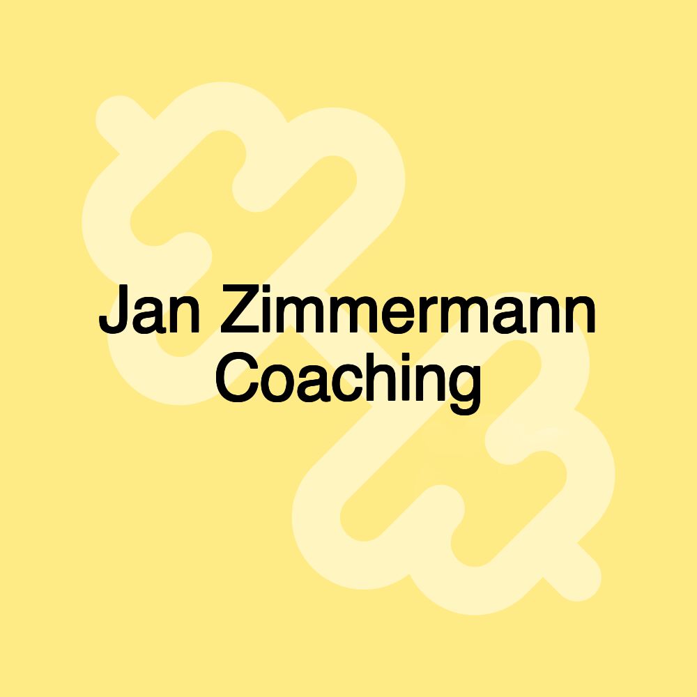 Jan Zimmermann Coaching