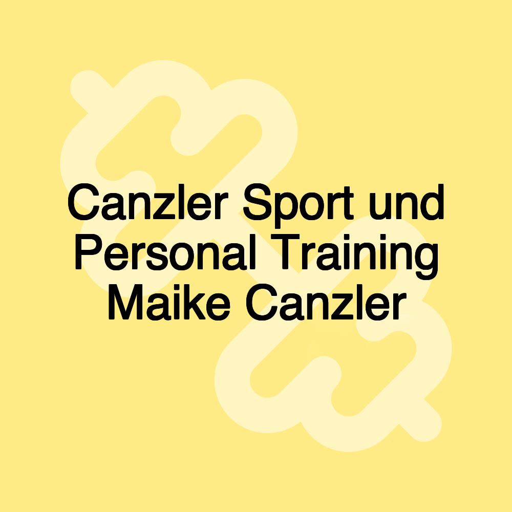 Canzler Sport und Personal Training Maike Canzler