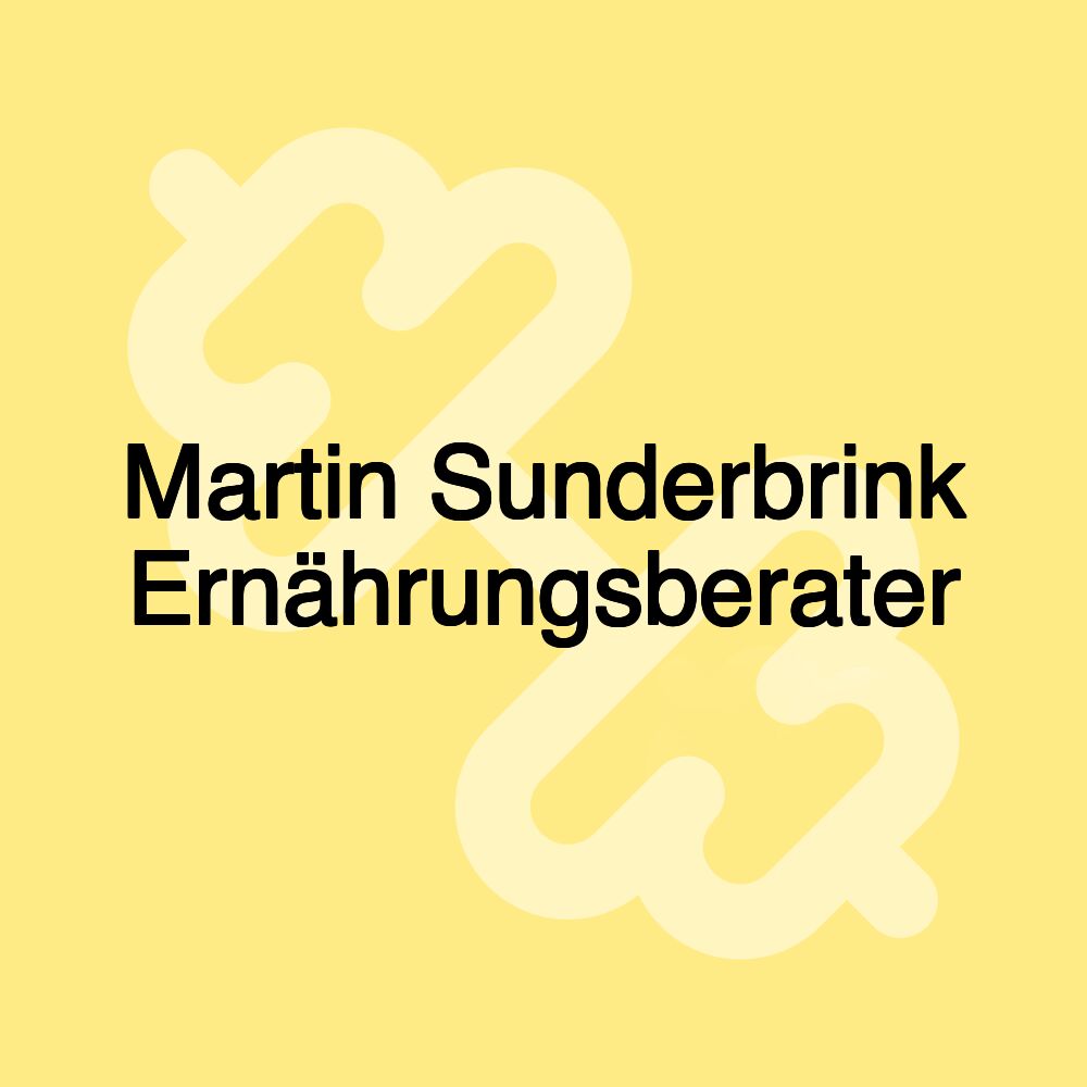 Martin Sunderbrink Ernährungsberater