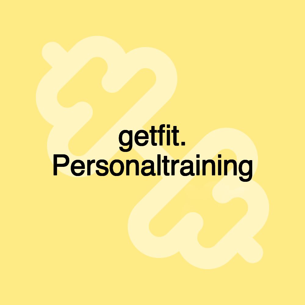 getfit. Personaltraining