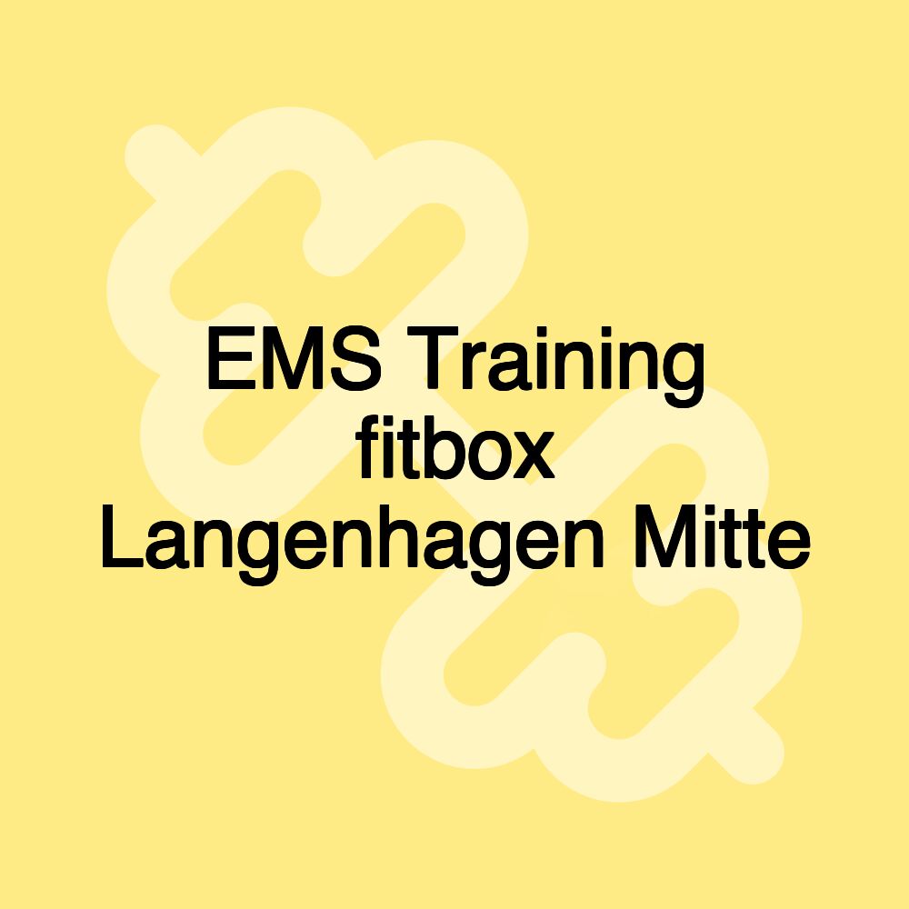 EMS Training fitbox Langenhagen Mitte