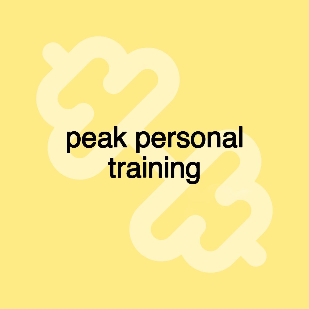 peak personal training