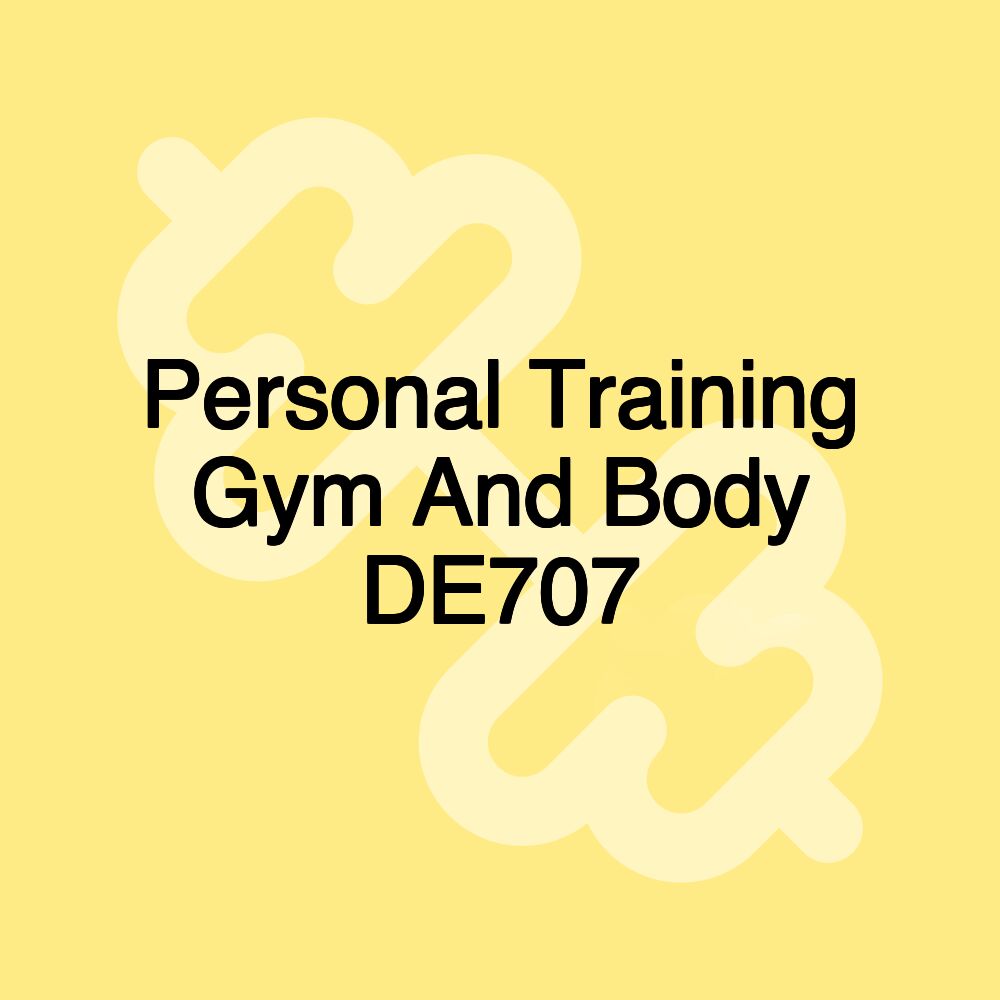 Personal Training Gym And Body DE707