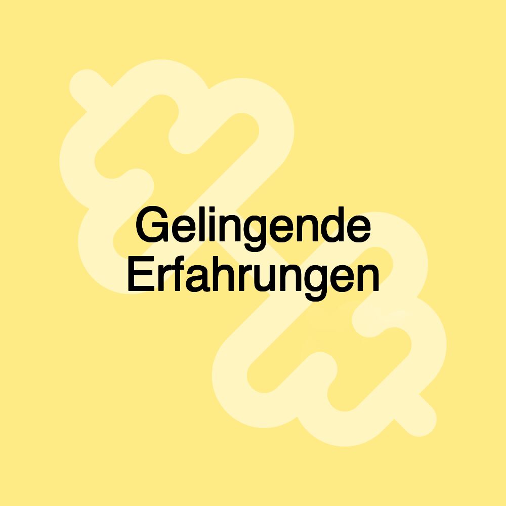 Gelingende Erfahrungen