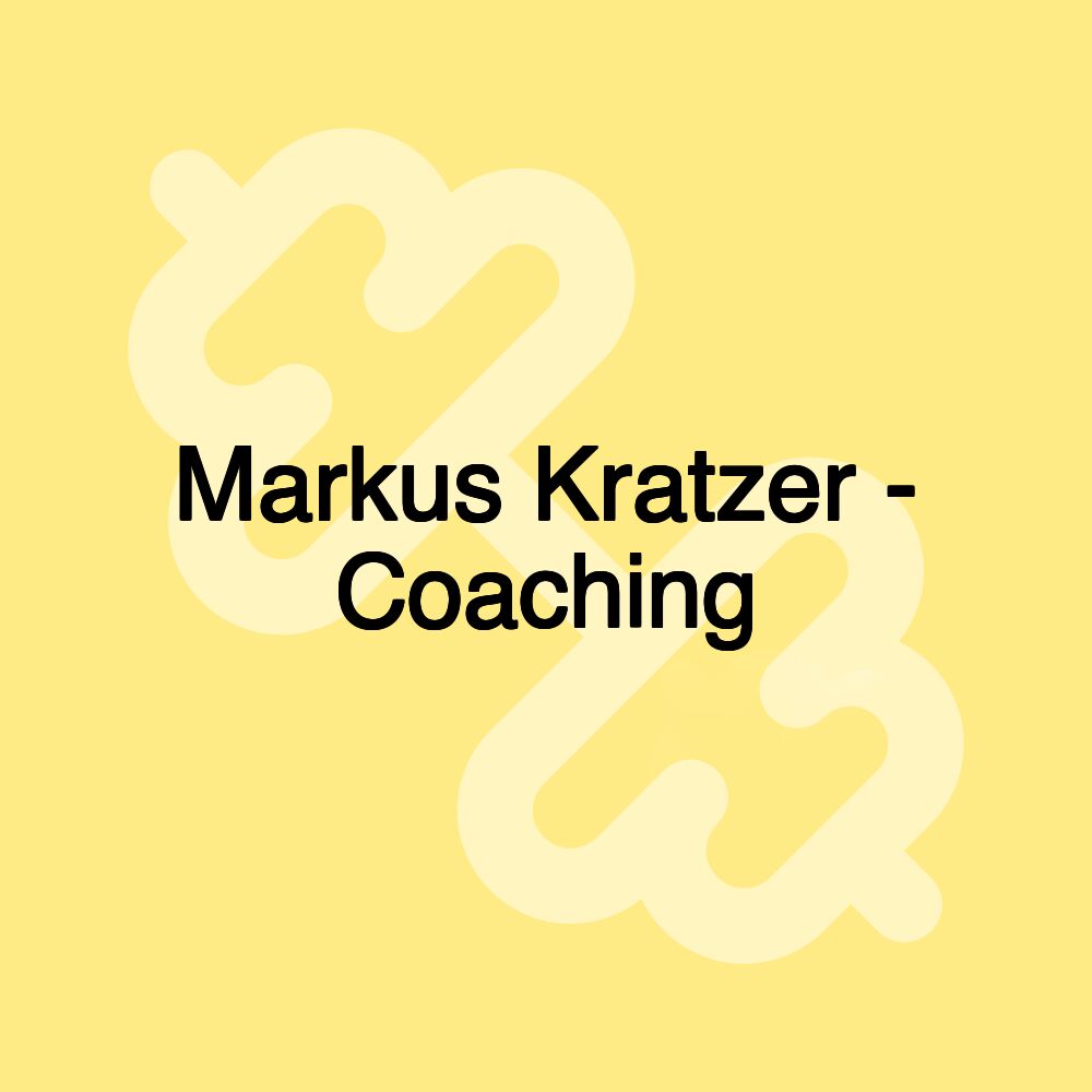 Markus Kratzer - Coaching