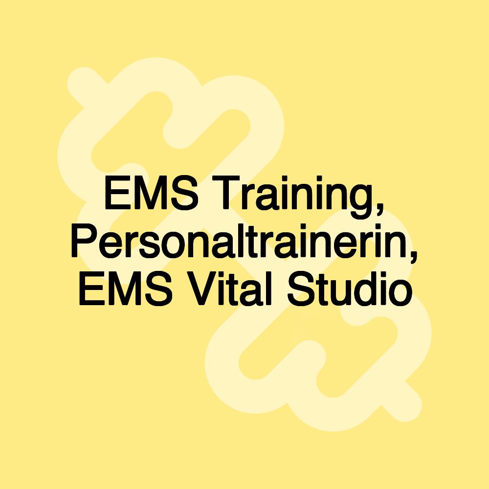 EMS Training, Personaltrainerin, EMS Vital Studio