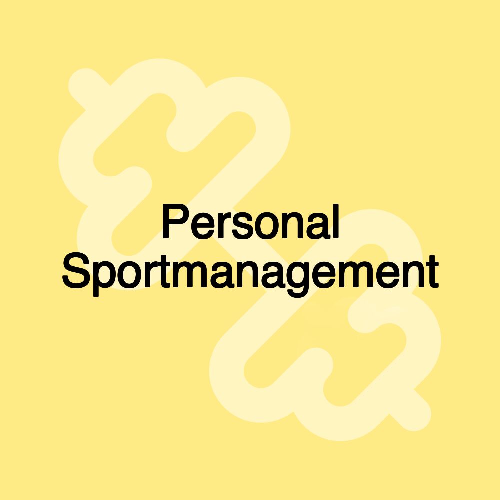 Personal Sportmanagement