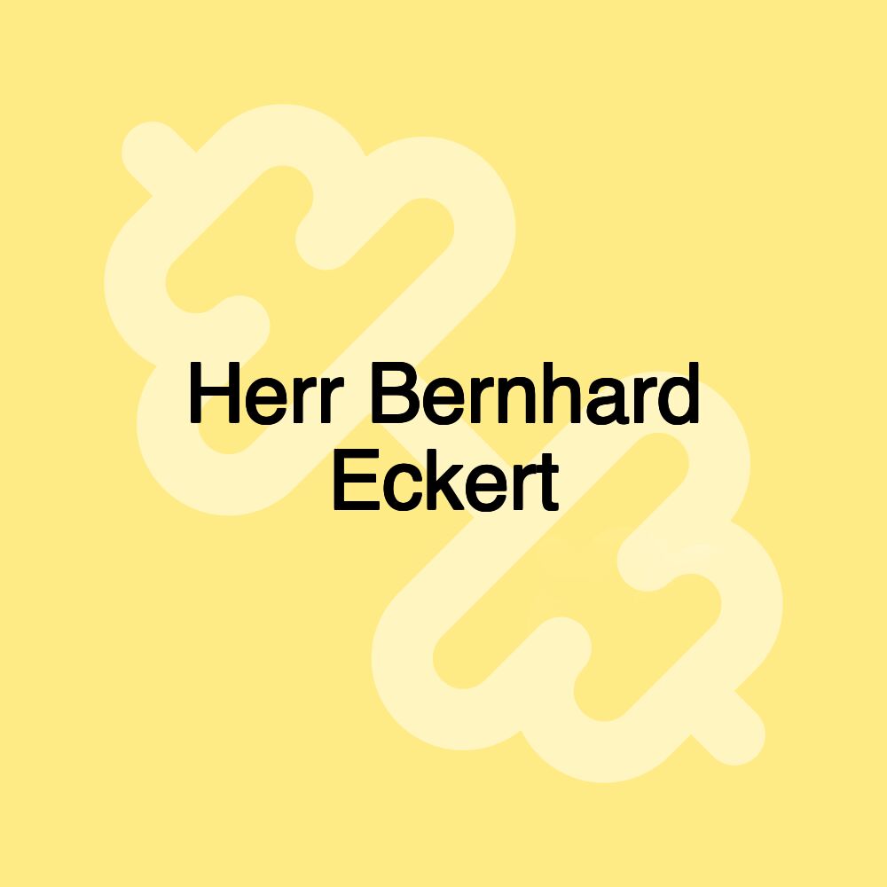 Herr Bernhard Eckert