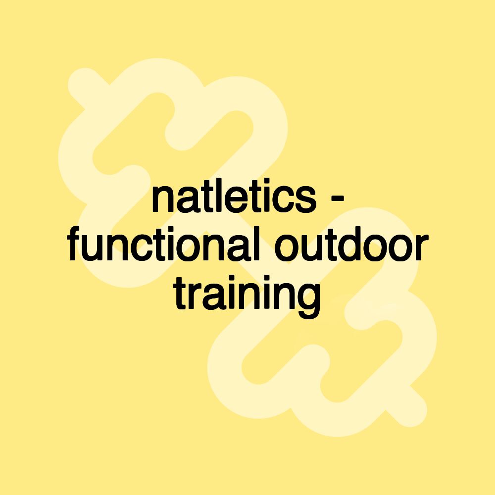 natletics - functional outdoor training