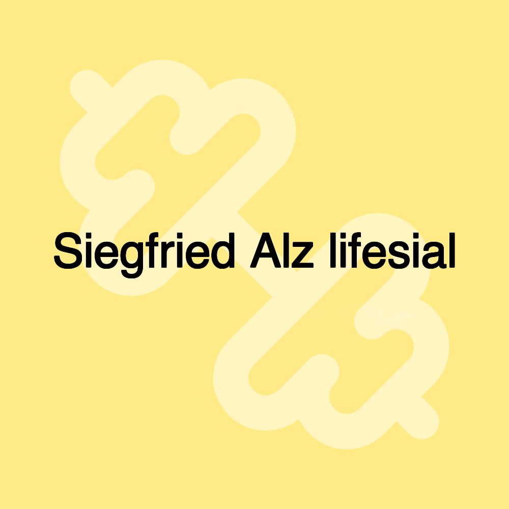 Siegfried Alz lifesial