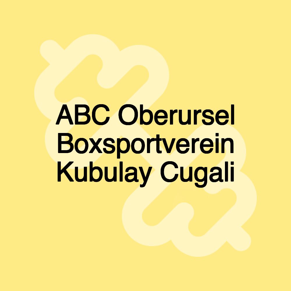 ABC Oberursel Boxsportverein Kubulay Cugali