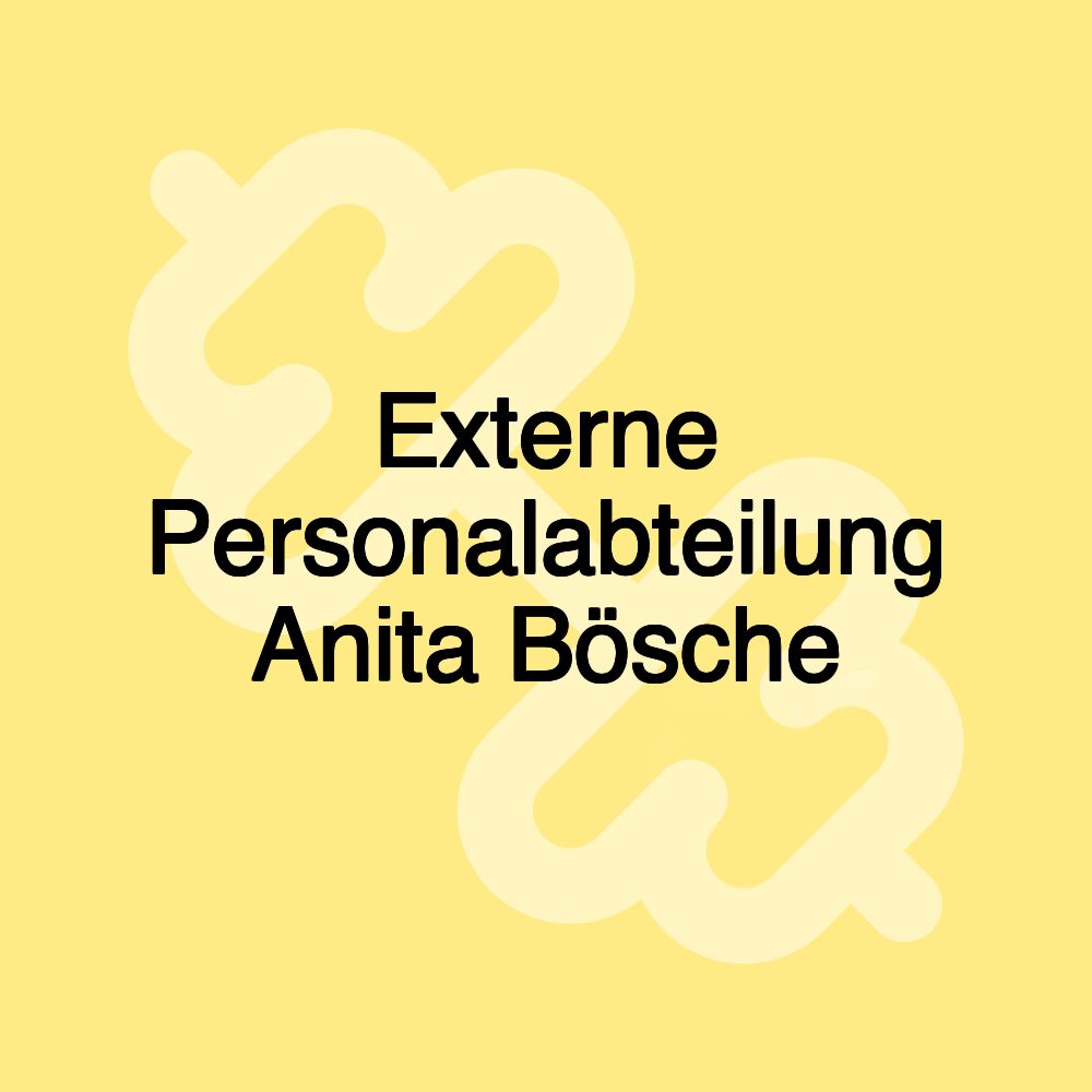 Externe Personalabteilung Anita Bösche