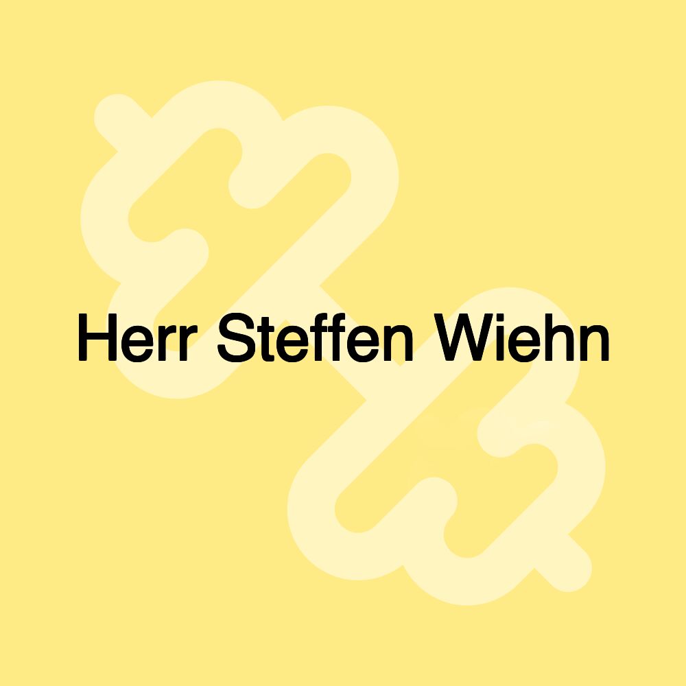 Herr Steffen Wiehn