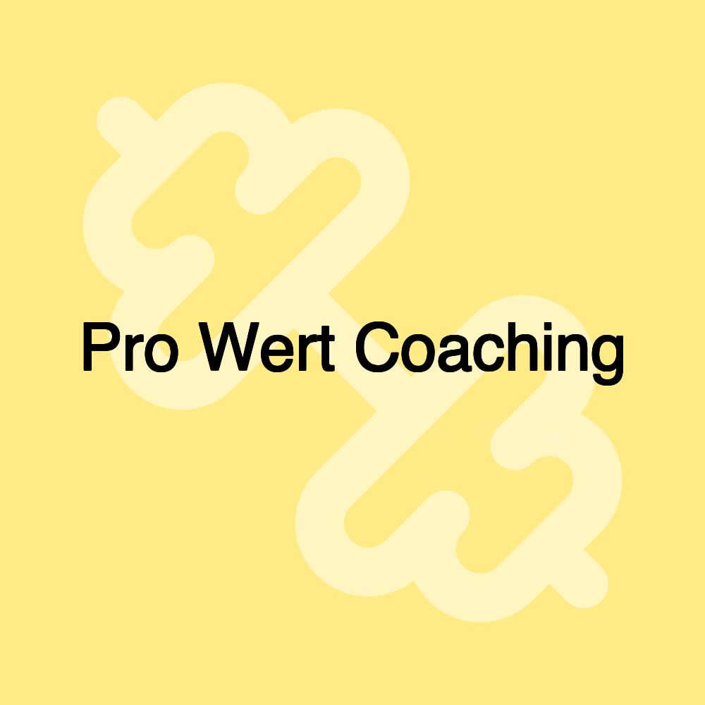 Pro Wert Coaching