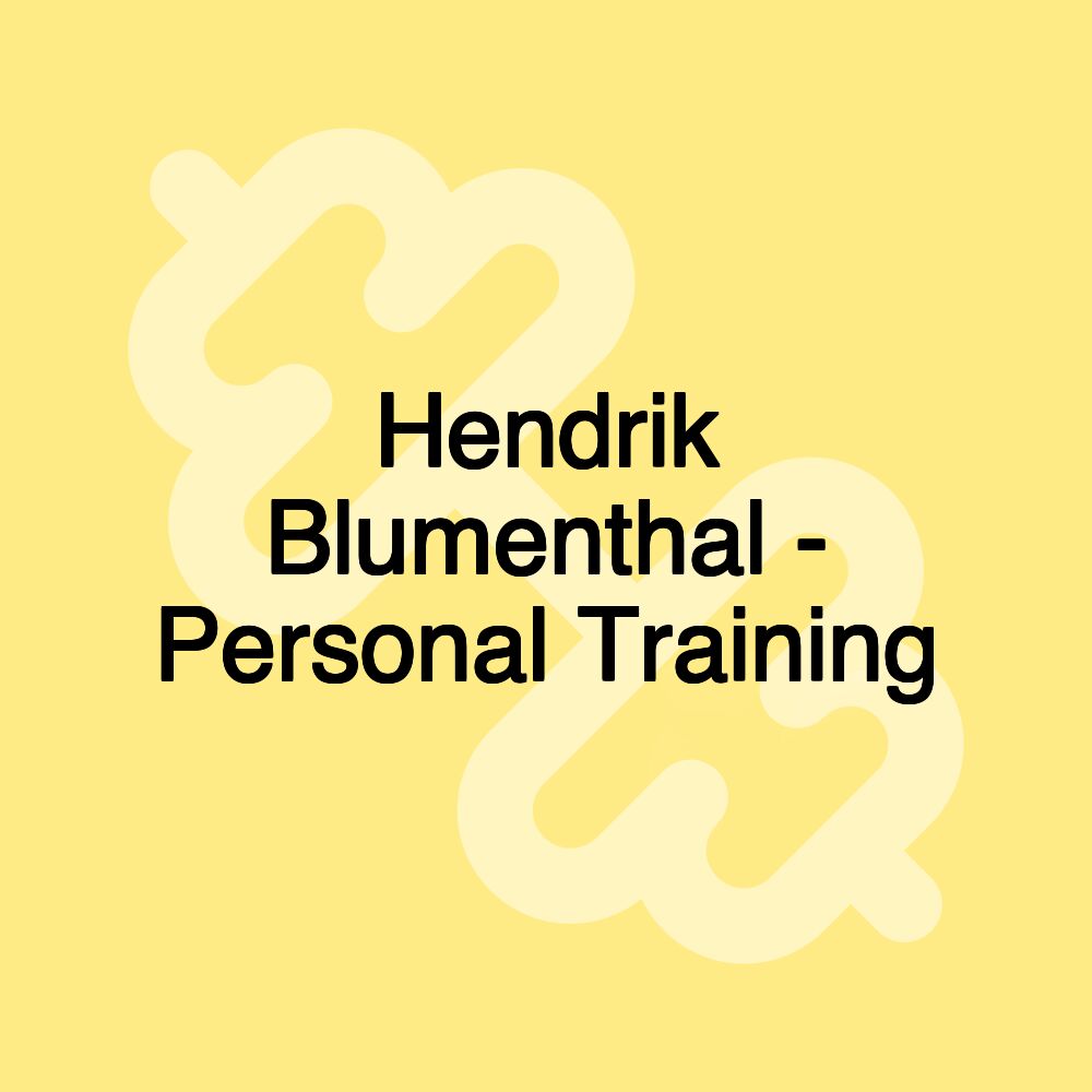 Hendrik Blumenthal - Personal Training