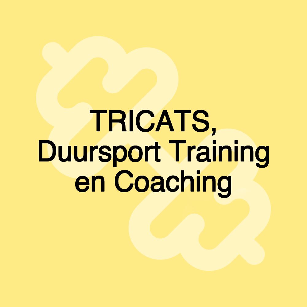 TRICATS, Duursport Training en Coaching