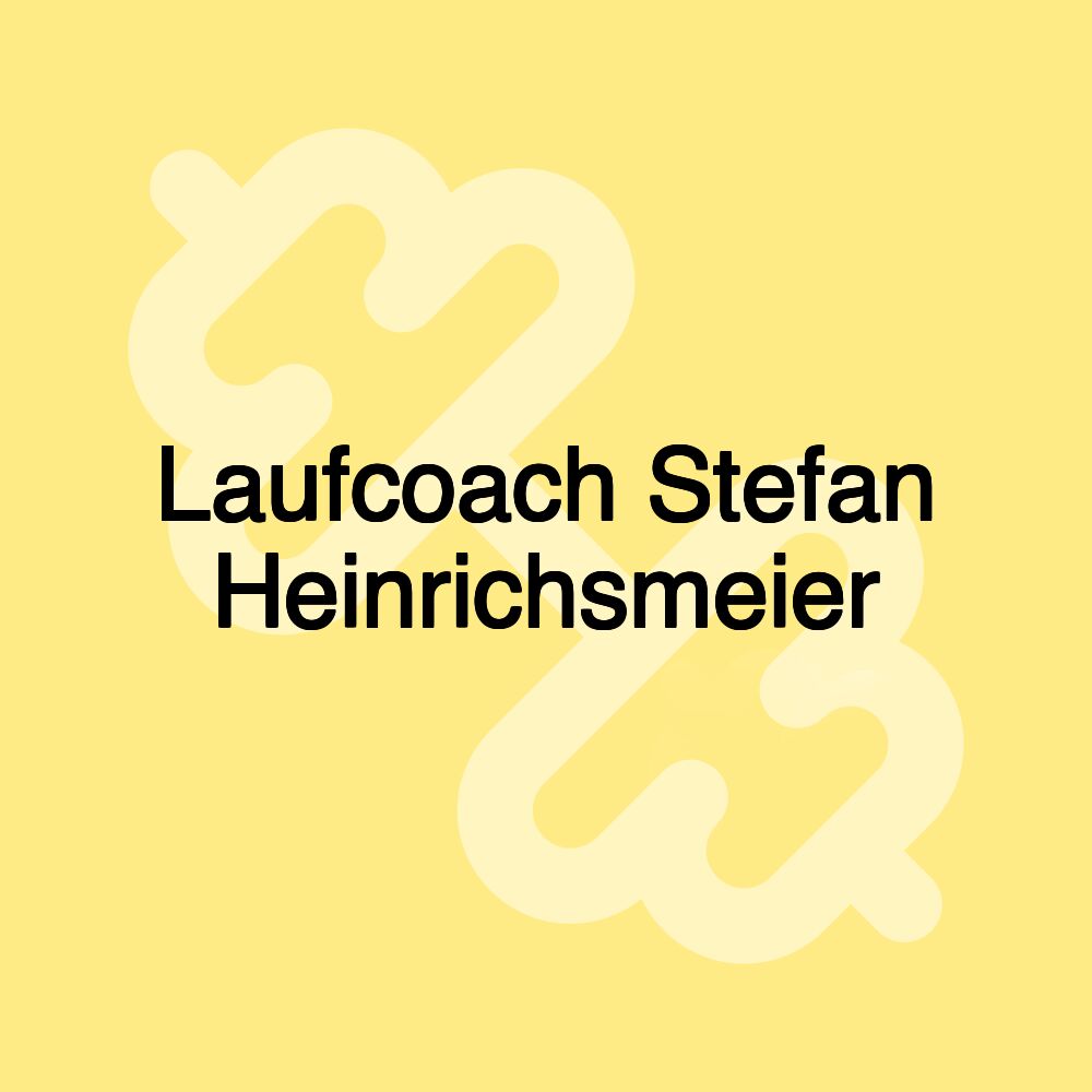 Laufcoach Stefan Heinrichsmeier