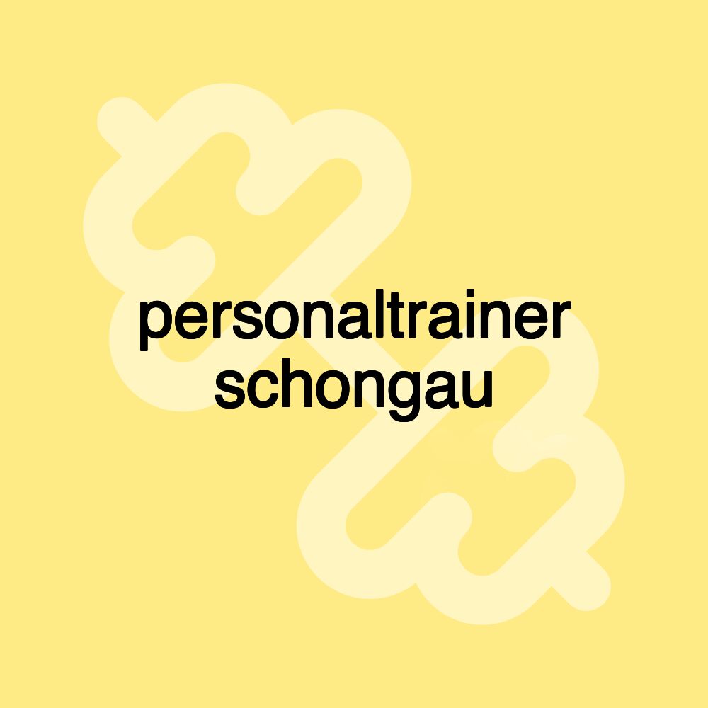 personaltrainer schongau