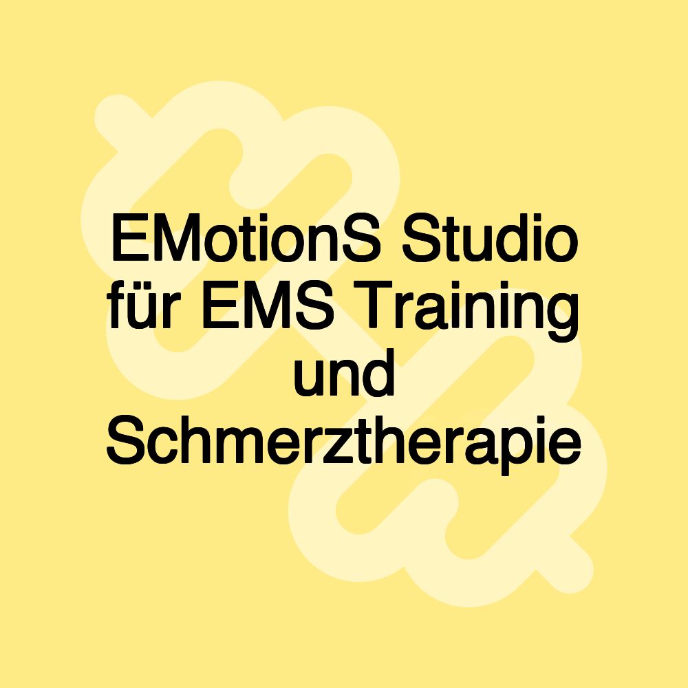 EMotionS Studio für EMS Training und Schmerztherapie