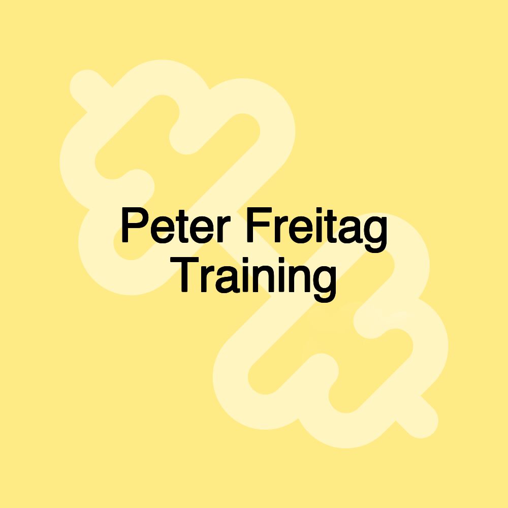 Peter Freitag Training