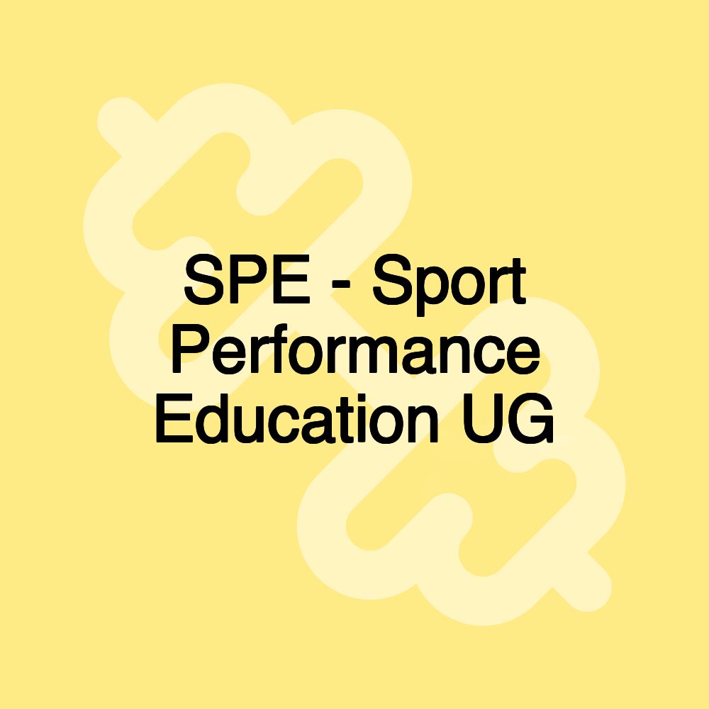 SPE - Sport Performance Education UG