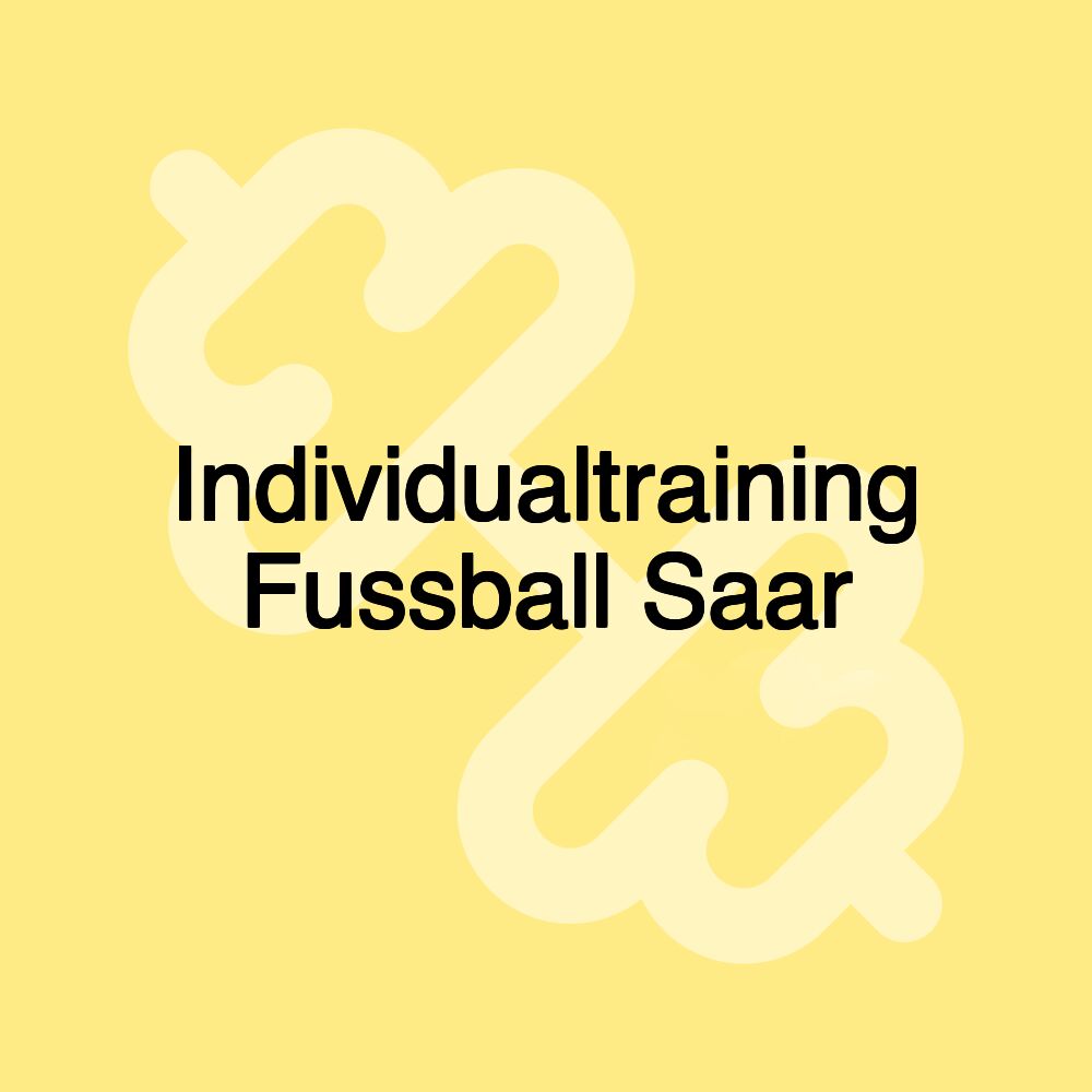 Individualtraining Fussball Saar