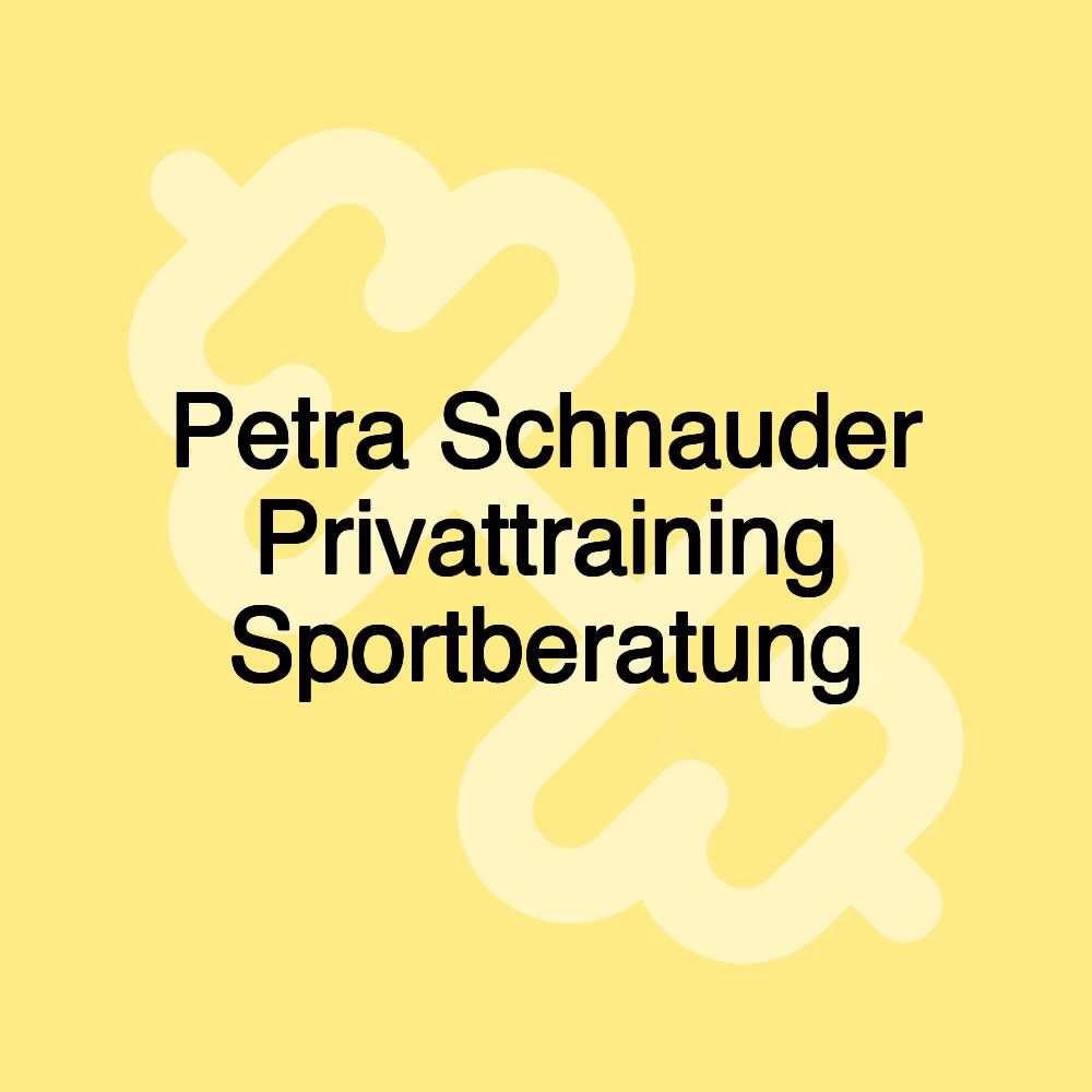 Petra Schnauder Privattraining Sportberatung