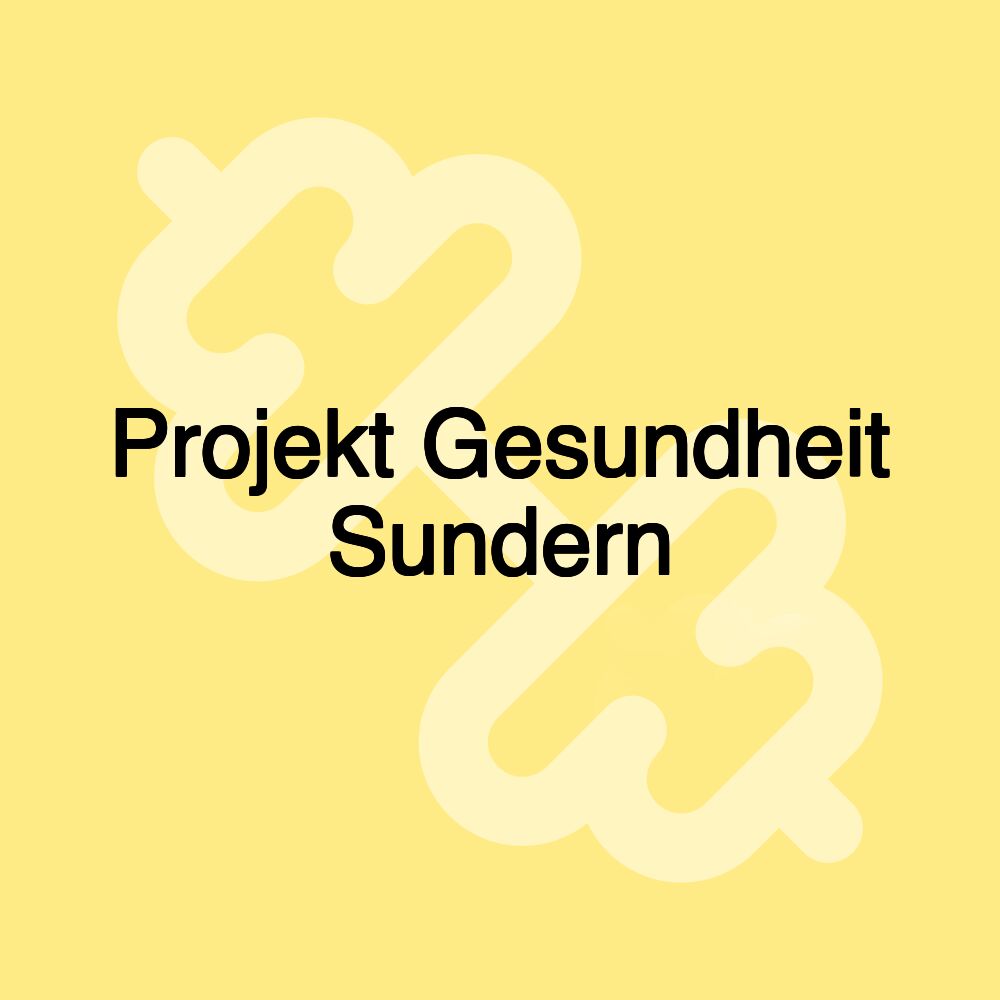 Projekt Gesundheit Sundern