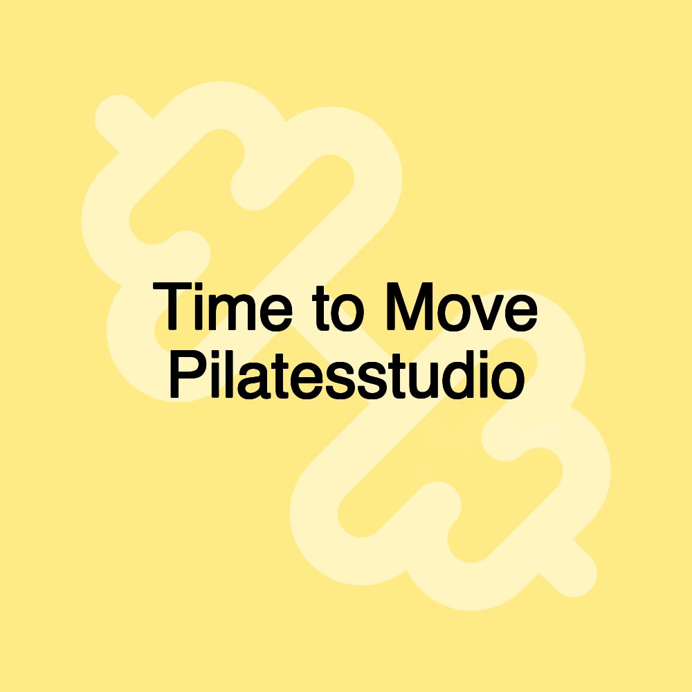 Time to Move Pilatesstudio