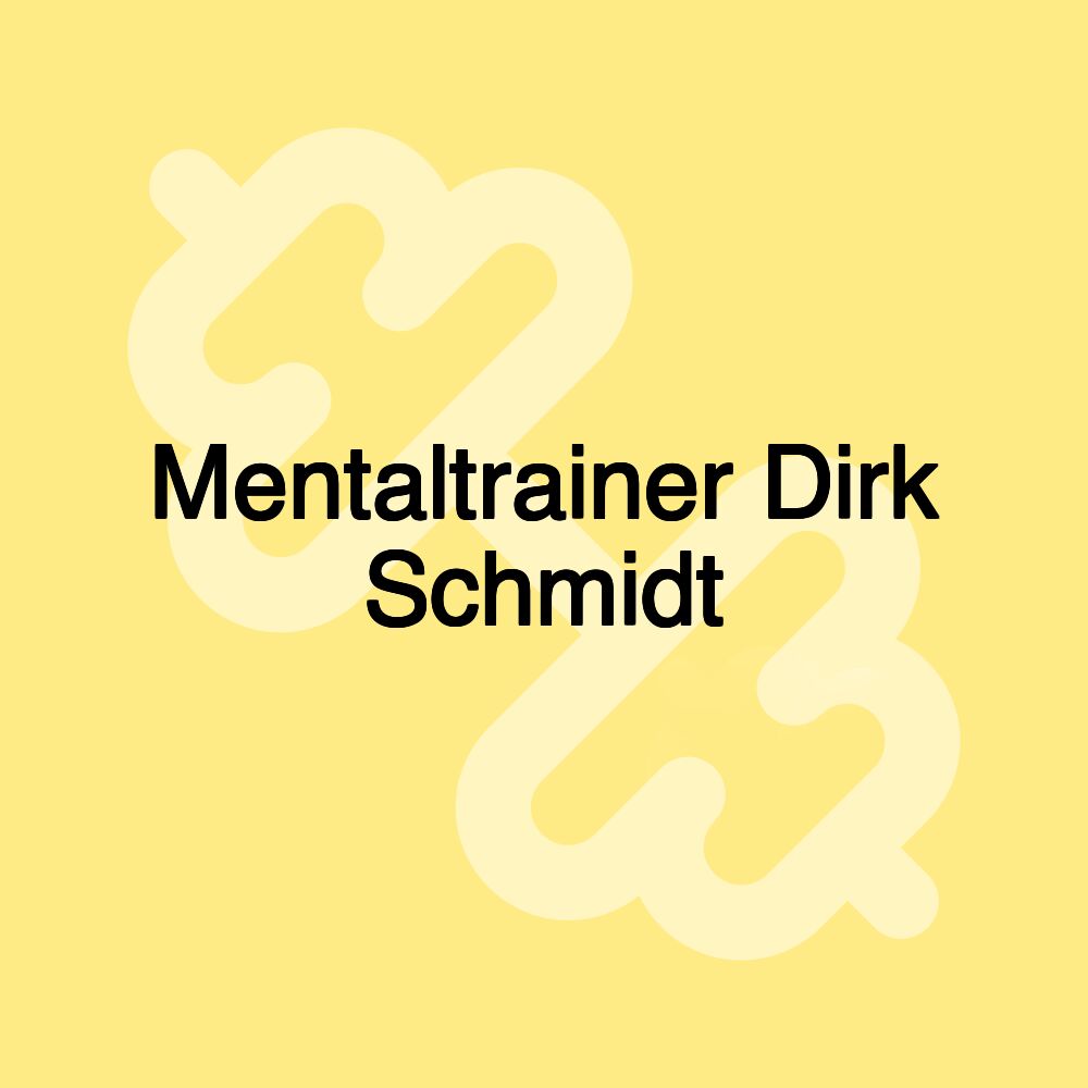 Mentaltrainer Dirk Schmidt