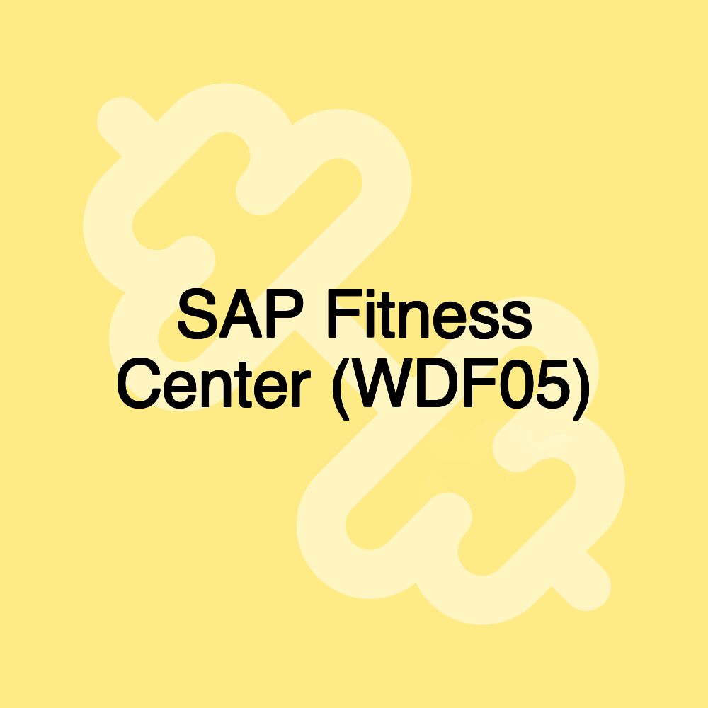 SAP Fitness Center (WDF05)