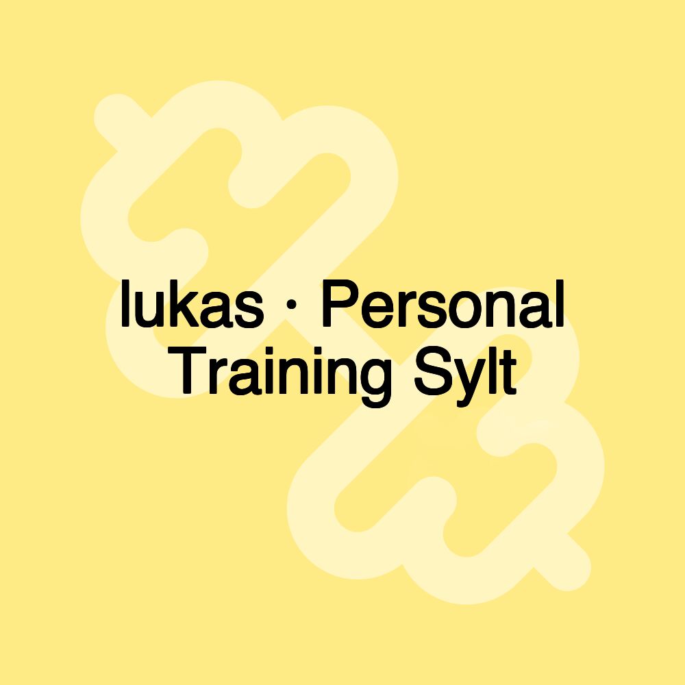 lukas · Personal Training Sylt